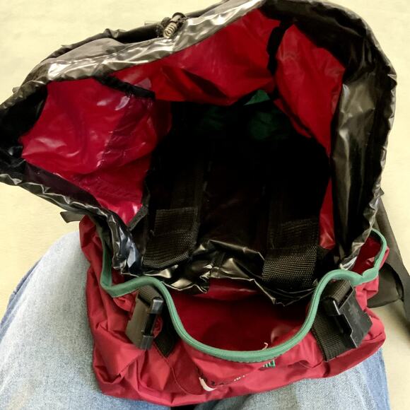 RIDGEWAY by Kelty Hiking Travel Internal Backpack Burgundy Green Up to 48" Waist - Picture 5 of 16